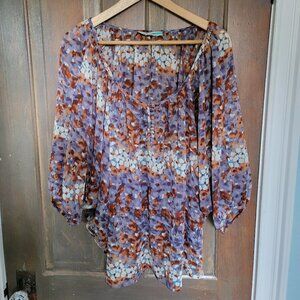 Pleione Anthropologie Batwing Blouse Size XL